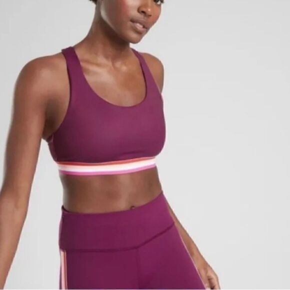 NEW ATHLETA Striped Sports Bra - Picture 1 of 3